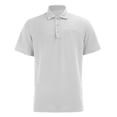 thumbnail image 4 of Men's Textured Polo Shirt Short Sleeve Button Placket Collared Polo with Chest Pocket Casual Summer Top, 4 of 4