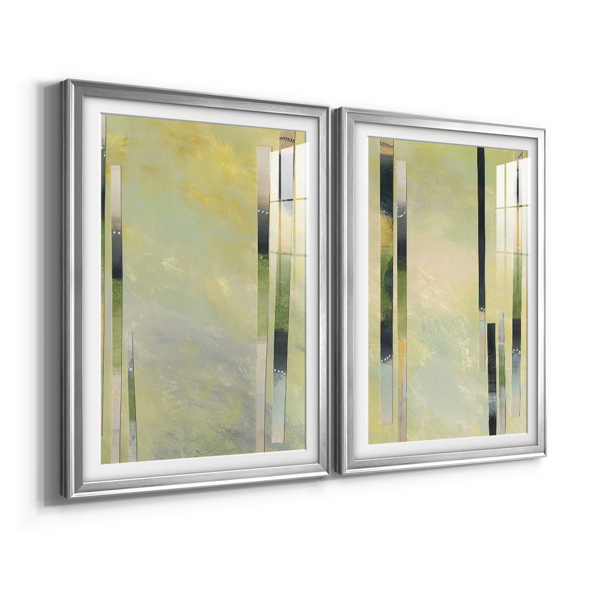 Wexford Home Neutral Assemblage III Premium Framed Print, 18.5" x 24.5" - Ready to Hang, Silver (Set of 2)