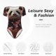 thumbnail image 4 of Fotbe Cute Cloud Panda Body de Mujer con Cuello Redondo y Mangas Cortas, Sin Mangas Ajustado, Suave, Cómodo y Básico-Small, 4 of 7