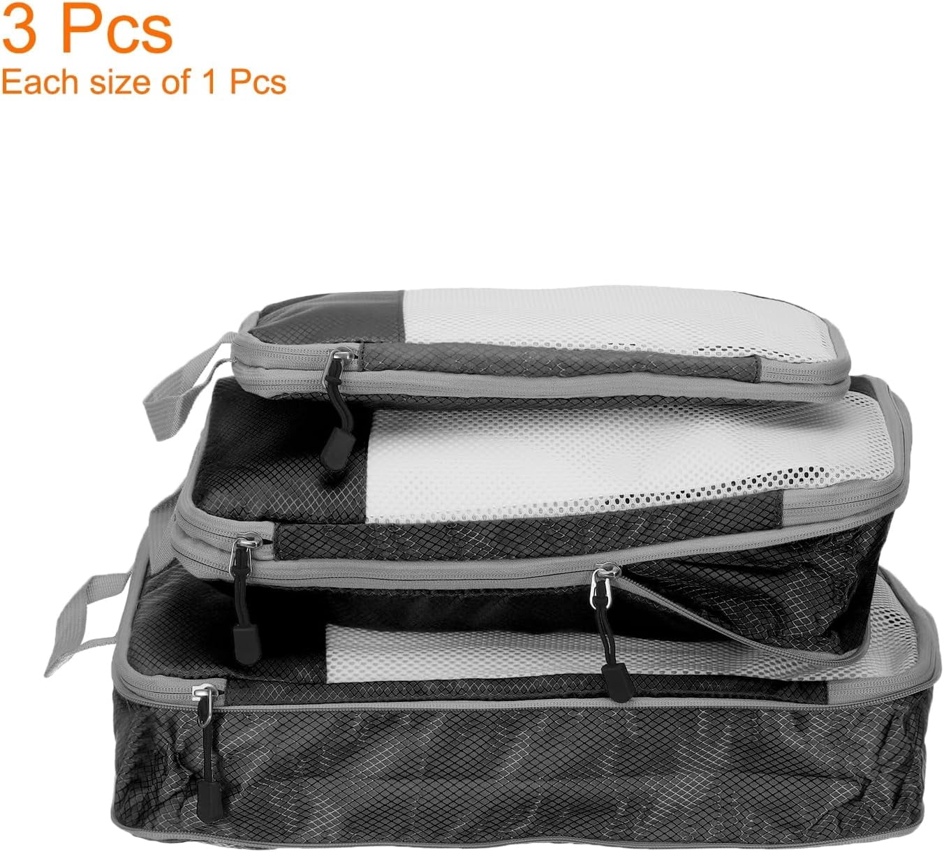 XiHAMA 3pcs Compression Packing Cube for Suitcases Lightweight Luggage Organizers Bag Travel Essentials Compression Bags for Carry on Suitcases