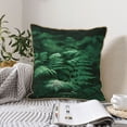 thumbnail image 4 of KLL Ferns Leave Green Foliage Decorative Throw Pillow Covers Velvet Soft for Couch Sofa Bedroom Living Room Outdoor (No pillow core)- 18"x18", 4 of 5