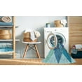 thumbnail image 2 of Ahgly Company Machine Washable Indoor Round Transitional Blue Ivy Blue Area Rugs, 5' Round, 2 of 7