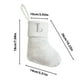 thumbnail image 3 of Calcetines navideños de seda blanca brillante, calcetines con letras de 23 cm, calcetines decorativos para chimenea, colgantes, 3 of 6