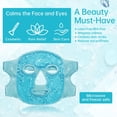 thumbnail image 3 of Mascarilla de hielo reutilizable y de gel frío para hinchazón/ojeras/bolsas de ojos, paquete de hielo para ojos y cara (azul), 3 of 5