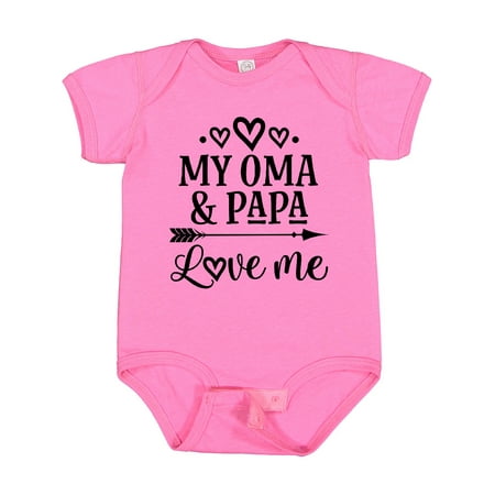 

Inktastic Oma and Papa Love Me Gift Baby Girl Bodysuit