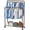 Black, variant on General Clothing Clothes Rack Double Rods with Wheels, Rolling Metal Garment Rack for Hanging, Black