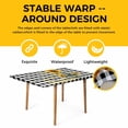 thumbnail image 4 of Sunflowers Table Cloths for 6 Foot Rectangle Tables, Spring Summer Bees Floral Black Plaid Patio Waterproof Elastic Fitted Tablecloths, Washable Rectangular Table Cover for Camping, 4 of 8