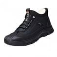 thumbnail image 2 of Botas de nieve de invierno para hombre, botas cortas de invierno para mochilero, deportes, senderismo Negro Talla 44 Yuyangstore Botas de nieve de invierno, 2 of 8