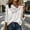 White, variant on Women's Elegant Cowl Neck Satin Blouse Long Sleeve Office Work Shirt Silk Top