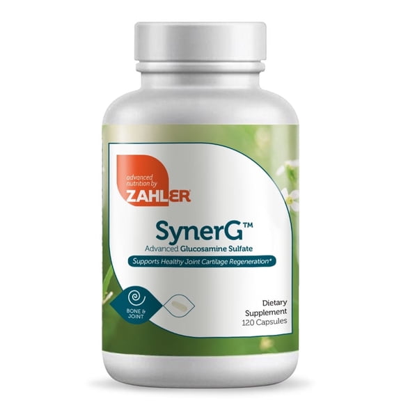 Zahler SynerG Glucosamine & MSM Dietary Supplement, 120 Capsules, All-Natural Formula, Made in USA, GMP Certified