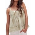 thumbnail image 2 of Summer Tank Tops for Women Loose Fit Pleated Tunics V Neck Sleeveless Lace Tops Lrregular Hem Flowy Color L, 2 of 5