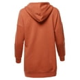 thumbnail image 3 of A2Y Women's Relax Fit Long Sleeve Kangaroo Pockets Hoodie Sweatshirts Ash Copper S, 3 of 6