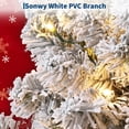 thumbnail image 6 of Pre-Lit Artificial Christmas Tree, Premium Hinged Design,Snow Flocked Full Prelighted Xmas Tree,Foldable Metal Stand, Party Decoration for Xmas Holiday, Green & White, 6 of 7