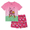 Strawberry Shortcake Berry, variant on Girls Halloween Short Sleeve Sleep Top and Shorts Pajama Set, 2-Piece, Sizes 4-12