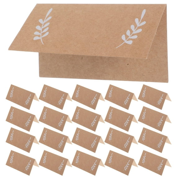 Soimiss Kraft Paper Tent Cards Multi-Color Elegant Design for Wedding and Home Use