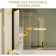 thumbnail image 5 of Rugerasy Frameless Tub Shower Door, 32" W x 55" H, Tempered Glass, 5 of 8