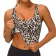 thumbnail image 3 of Balery Leopard Sujetadores deportivos con espalda cruzada para mujer, acolchados, sin costuras, de alto impacto, ideales para yoga, gimnasio, entrenamiento y fitness.-Large, 3 of 8