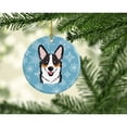 thumbnail image 2 of Snowflake Tricolor Corgi Ceramic Ornament, 2 of 3