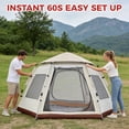 thumbnail image 6 of cisilov Tents for Camping, 2-6 Person Pop Up Camping Tent, Weatherproof Family Tent Outdoor Camping Hiking Backpacking, White, 6 of 8