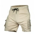 thumbnail image 1 of Wyzesi Compression Shorts Men Long Big and Tall Male Drawstring Plus Size Summer Shorts Pockets Cargo Pants, 1 of 5