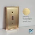 thumbnail image 2 of Rio Salto Imperial Collection Brushed Brass Gold Toggle Flip Switch Cover  1-Gang 5" x 3.13" Medium Size Metal Light Switch Cover Plate Heavy-Gauge Decorative Wall Plates Outlet Covers, 2 of 8