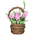 thumbnail image 1 of Mini Flower Basket Decor Clay for Miniature Garden Scene 1Set, 1 of 6