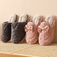 thumbnail image 2 of Zapatillas de casa de moda para otoño e invierno, zapatillas de interior de estilo lujoso y ligero, zapatos cálidos, zapatillas de pareja de felpa para mujer, 26 cm, 2 of 5