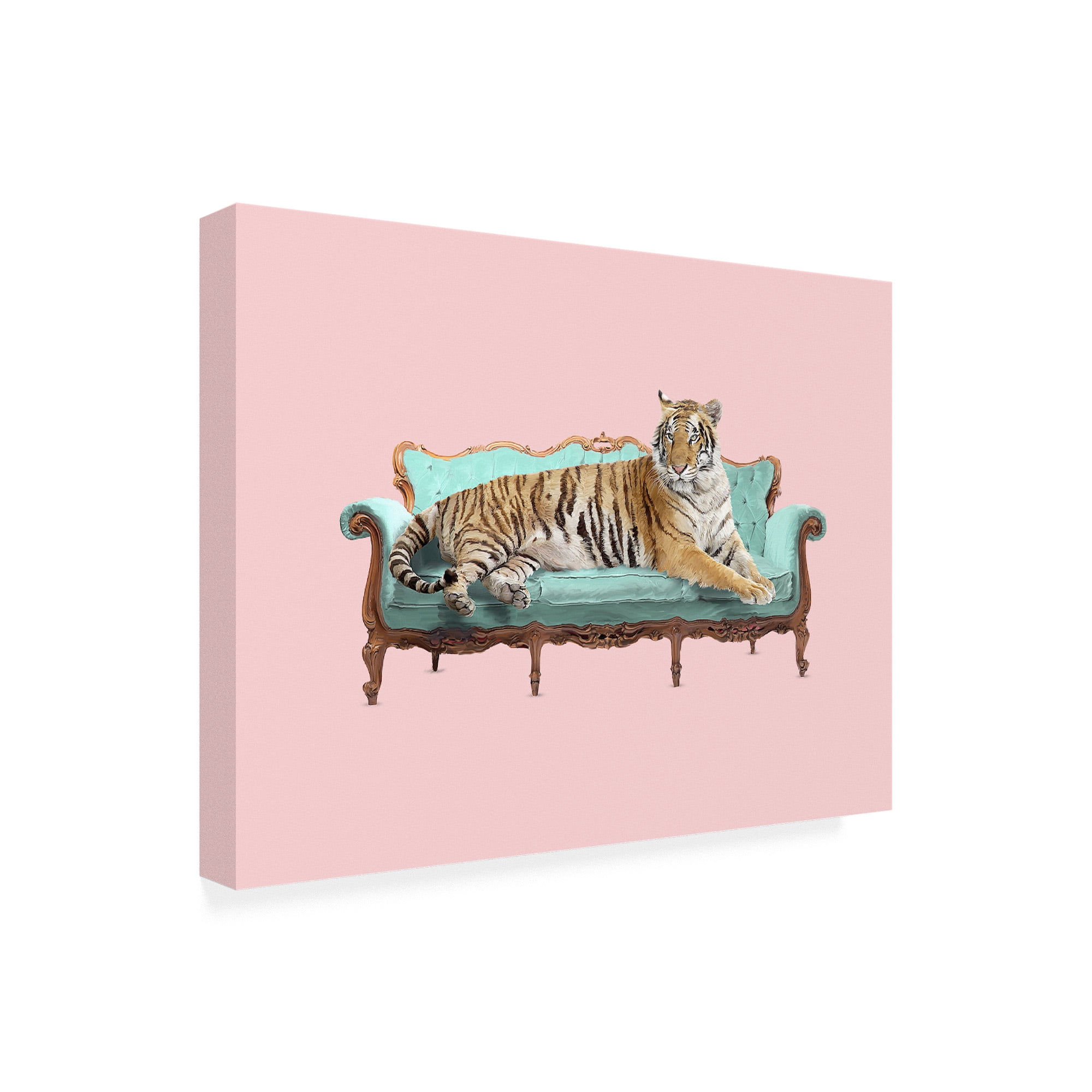 Trademark Fine Art 'Lazy Tiger' Canvas Art by Robert Farka