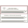thumbnail image 2 of Exclusive Home Jetson 1" Curtain Rod and Coordinating Finial Set, Matte Silver, Adjustable 66"-120", 2 of 6
