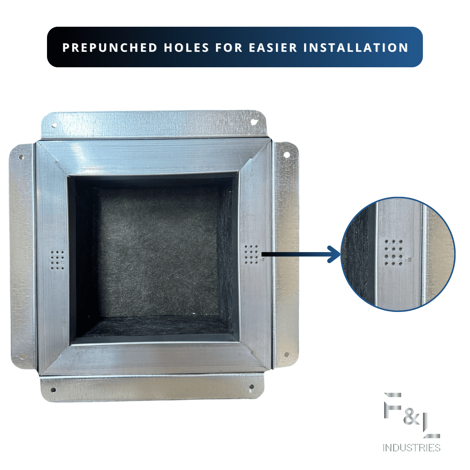 F&L R4 Insulated Galvanized Ceiling Register Box - Connects Register Vent and Diffuser, HVAC Duct Boot" (10" X 4")