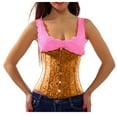 thumbnail image 5 of Elainilye Fashion Waist Cincher Shapewear Waist Trainer Underbust Corset Belt Stomach Wrap Body Shaper Workout Girdle,Gold, 5 of 7