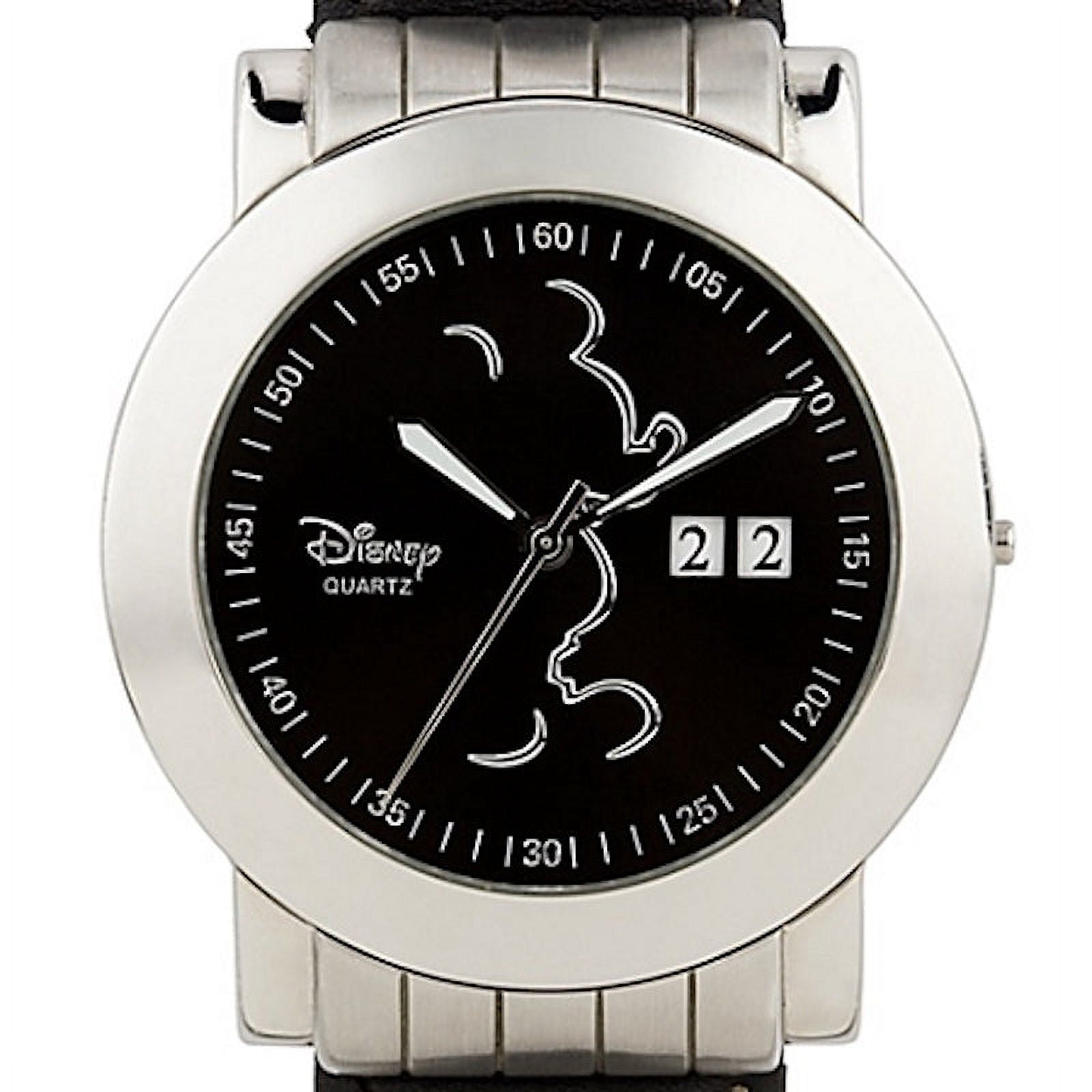 Disney Parks Mickey Mouse Outline with Date Black Watch New