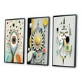 thumbnail image 3 of Designart "Occult Séance Insights IV" Modern Geometric Framed Wall Art Set Of 3 - White Abstract Frame Canvas Set For Living Room Decor, 3 of 6
