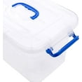 thumbnail image 3 of 6-Pack Clear Storage Box 7 Quart, Plastic Storage Latch Bins with Handle 6.5 Liter, 3 of 7