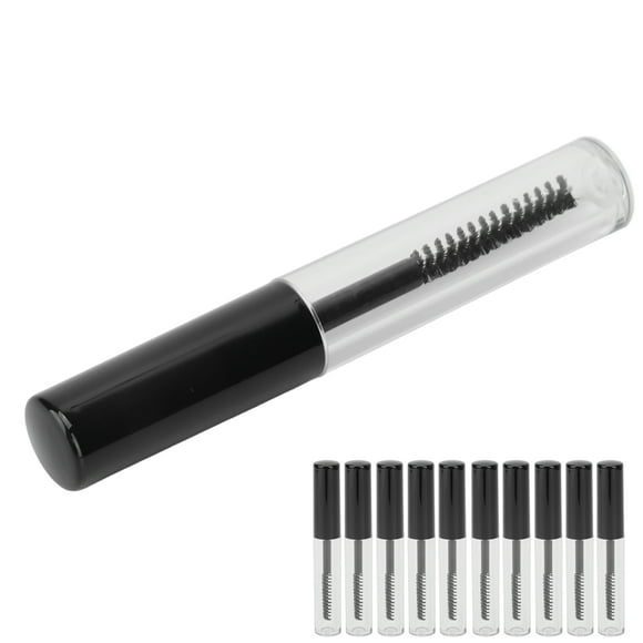 Empty Mascara Tube, Soft Brush Head 10pcs Eyelash Cream Bottle DIY Transparent  For Cosmetics