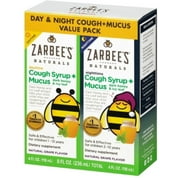 2 Pack - ZarBee's Naturals Children's Daytime/Nighttime Cough Syrup + Mucus Reducer, Grape, Twin Pack, 8 oz