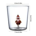 thumbnail image 6 of 3D Christmas Tree Glass Cup High Borosilicate Wine Tumbler for Juice Cocktails Festive Party Drinkware for Holiday Celebrations, 6 of 7