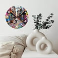 thumbnail image 6 of Colorful Graffiti Street Art Wall Clock 10-Inch Silent Wooden Wall Clock, Battery Operated (AA Batteries Not Included), Artistic Home Decor, 6 of 7