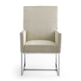 thumbnail image 4 of Manhattan Comfort Element 18.9" Velvet Dining Armchair in Off White (Set of 2), 4 of 8