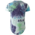 thumbnail image 2 of KLIEGOU Men's Hip hop Tie Dye Short Sleeve T-Shirt(Green M), 2 of 3