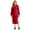 Classic Red, variant on Women's Plus Size Belted Skirt Suit