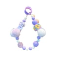 thumbnail image 2 of Llavero con dije para teléfono, llavero con dije para llave de coche, llavero con dije para bolso hecho a mano para regalo de niños Violeta, 2 of 9
