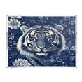 thumbnail image 2 of Acrylic Tray 15.7*11.8*1.9 Inch Transparent Tray Food Tray Tea Cup Tray Serving Trays Cosmetics Storage Kitchen Table Bathroom Sundry Storage Blue Oil Painting Tiger, 2 of 7