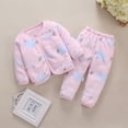 thumbnail image 2 of Odeerbi 2025 Newborn Baby Boy Girl Cute Print Flannel Multicolor Cardigan Flannel Suit, 2 of 3