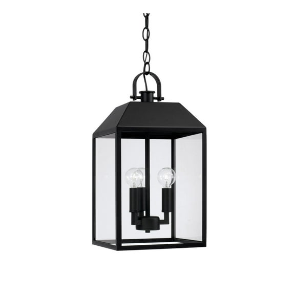 Capital Lighting 953434 Nelson 3 Light 10" Wide Outdoor Mini Pendant - Black