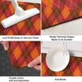 thumbnail image 3 of Red and Orange Argyle Pattern Kitchen Rug Mat,Kitchen Runner Rugs Non Skid Washable,Decorative Kitchen Floor Mats for Kitchen,Sink,Laundry,17"X47", 3 of 5