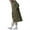 Army Green, variant on Women's Quilted Puffer Jacket Long Coats Zip Up BaggyOuterwear with Pockets