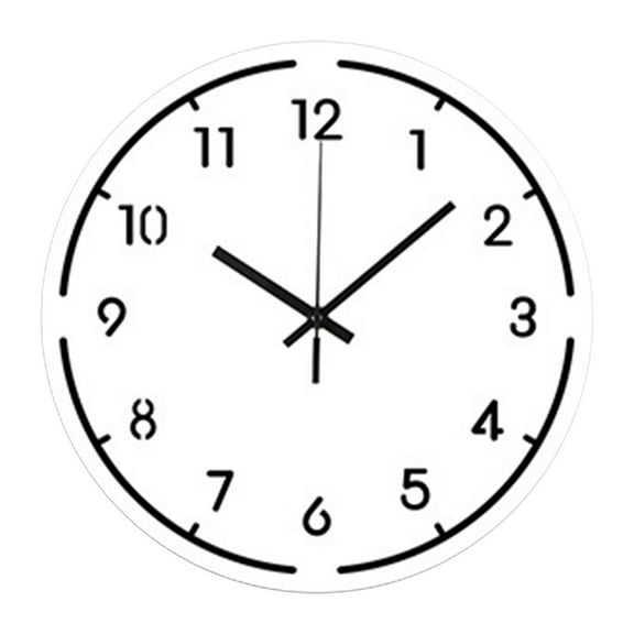 Esquirla Wall Clock Ornament Modern Creative Non Ticking Unique Simple Wall Art Decorative Clock for Bedroom Indoor Office Dining Room White