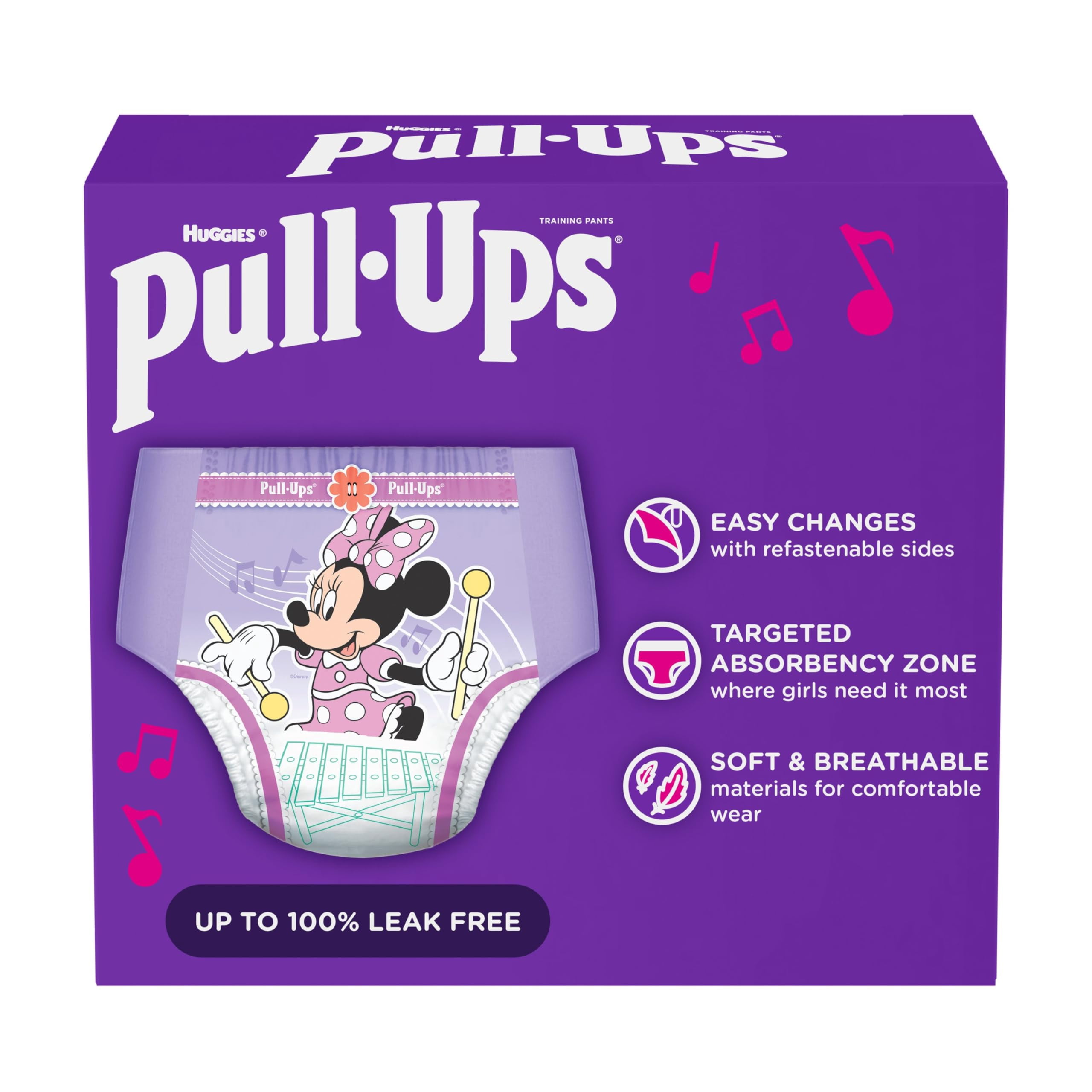 Pull-Ups Girls' Potty Training Pants, Size 2T-3T Training Underwear (16-34 lbs), 124 Count (4 packs of 31)