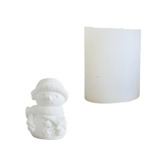 Handmade Silicone Mould Snowman Molds Christmas Molds Soap Molds Casting Molds for Home Decorations